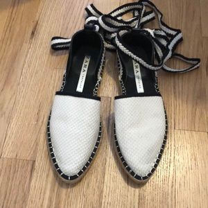 Zara lace-up espadrilles